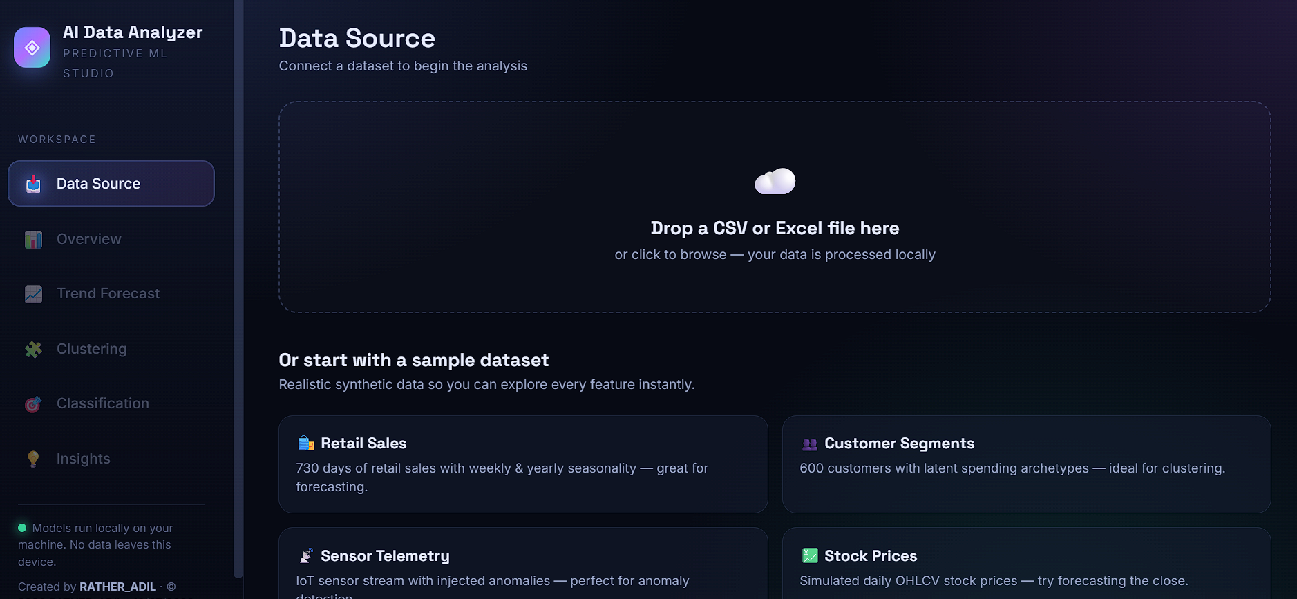 AI Data Analyzer screenshot